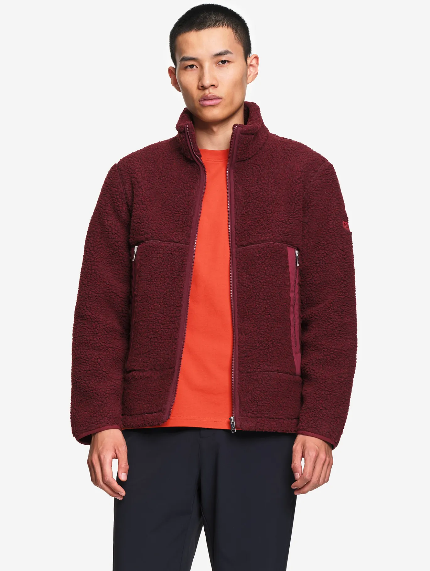 Veste en sherpa contrecollé - Bordeaux