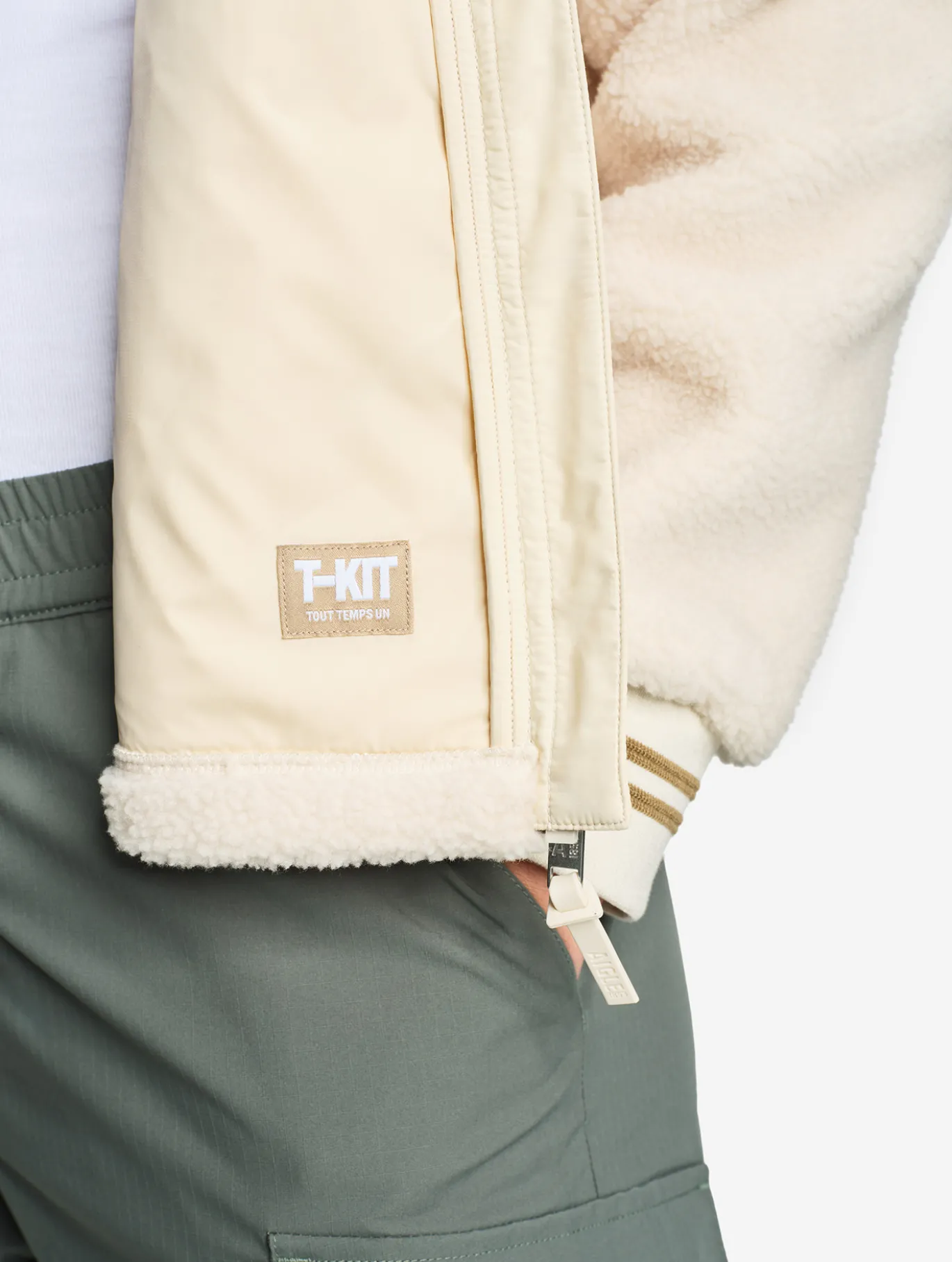 Veste en sherpa T-KIT™ - Blanc