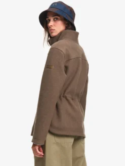 Veste polaire en laine bouillie - Marron