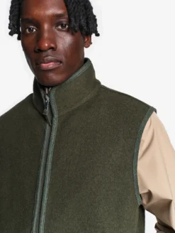 Veste sans manches en laine mélangée T-KIT™ - Kaki