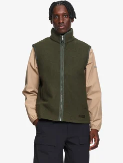 Veste sans manches en laine mélangée T-KIT™ - Kaki