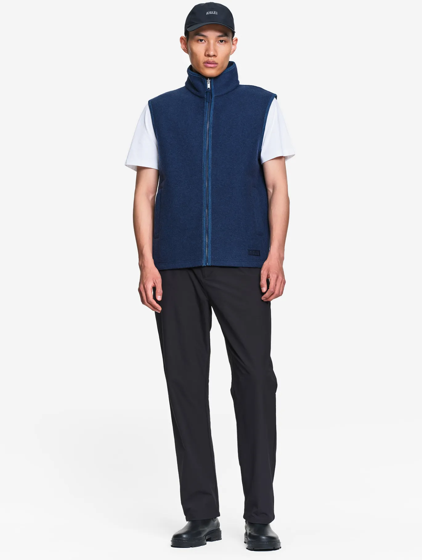 Veste sans manches en laine mélangée T-KIT™ - Bleu