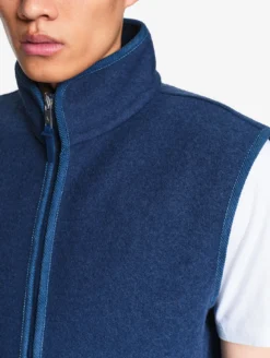 Veste sans manches en laine mélangée T-KIT™ - Bleu