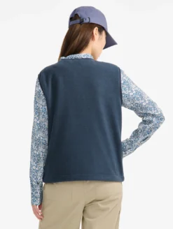 Veste sans manches en sherpa légère - Bleu
