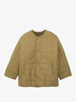 Veste sherpa boutonnée réversible oversize - Marron