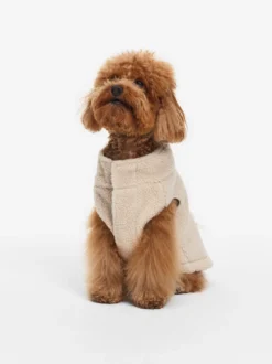 Veste sherpa pour chien - Beige