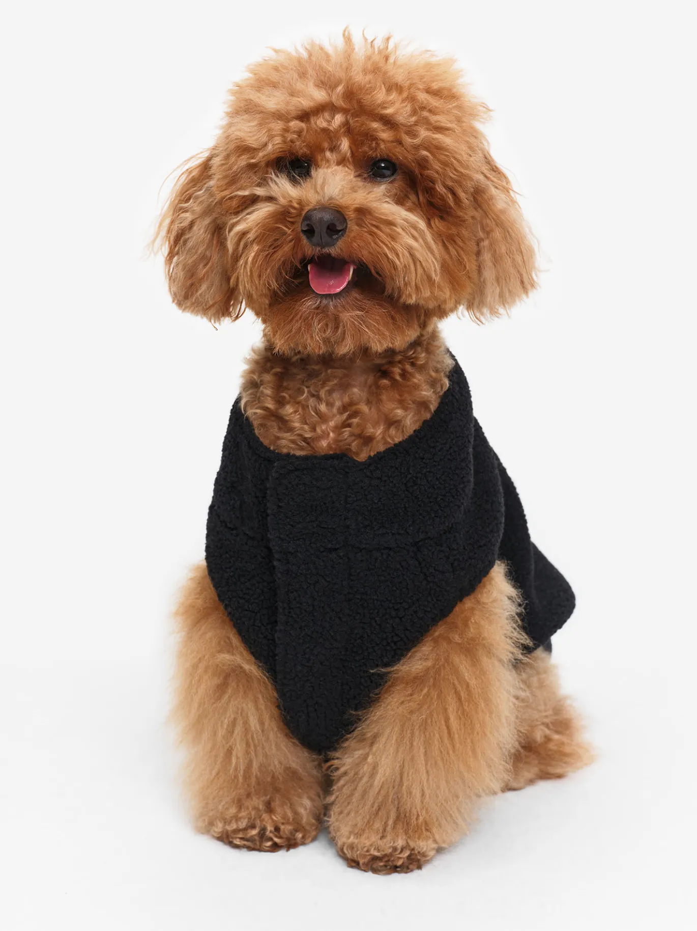 Veste sherpa pour chien - Noir