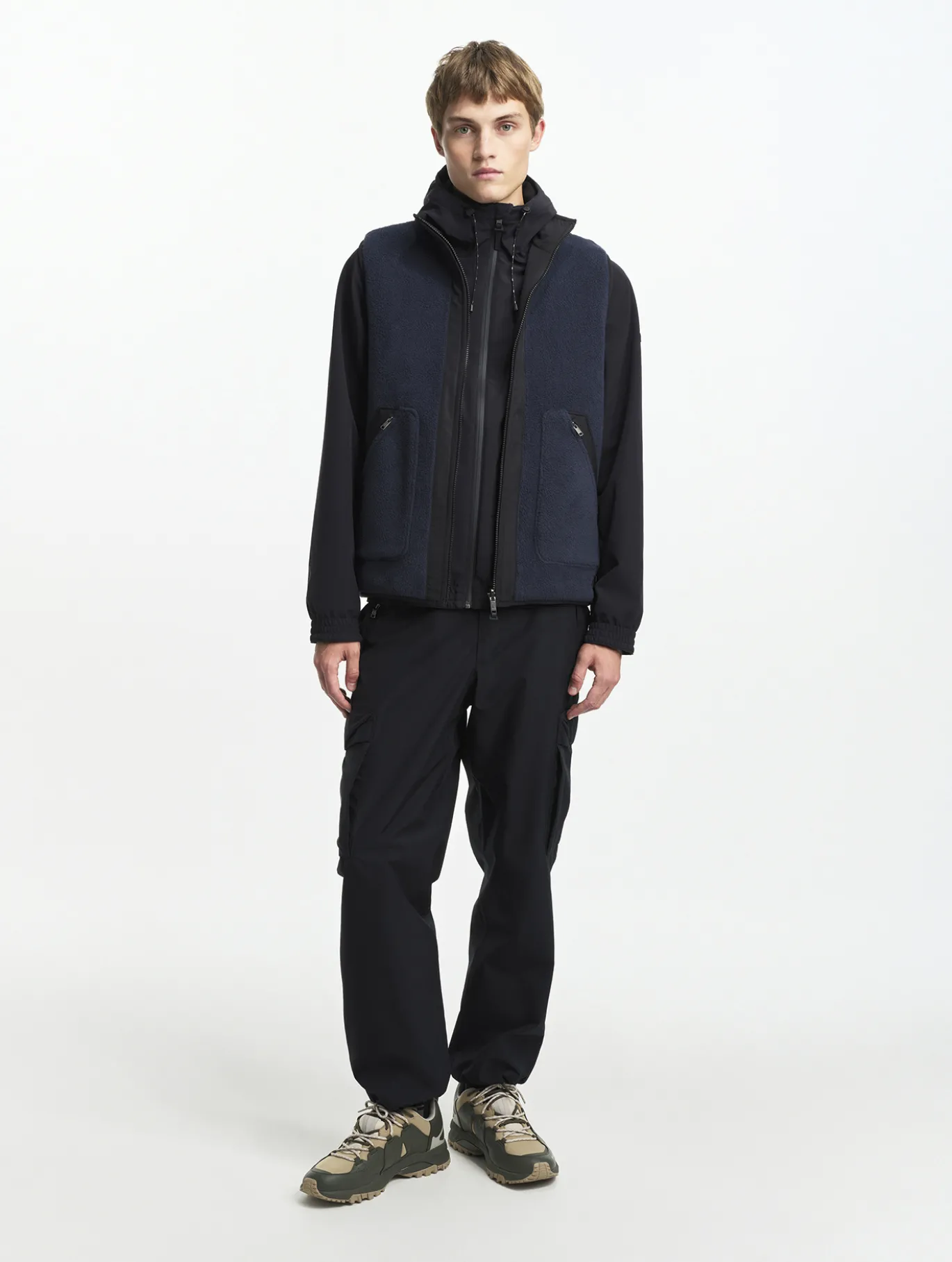 Veste sherpa sans manches réversible T-KIT - Bleu