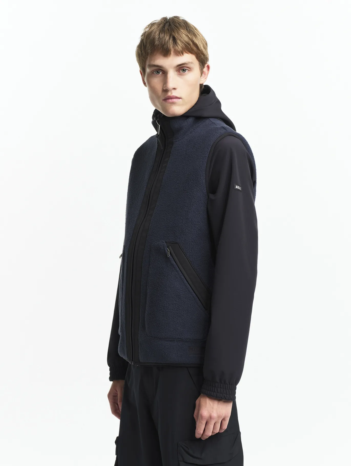 Veste sherpa sans manches réversible T-KIT - Bleu