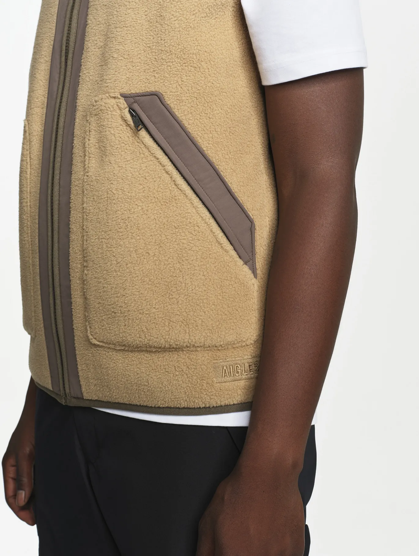 Veste sherpa sans manches réversible T-KIT - Beige