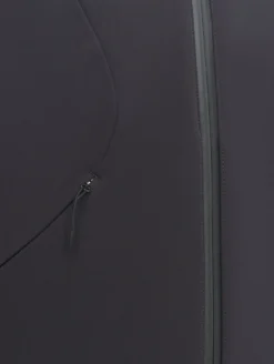 Veste zippée softshell à capuche coupe-vent - Noir